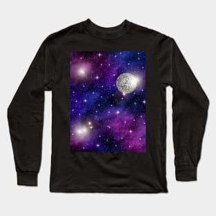 Galaxy Stars Moon Art - Starry Night Long Sleeve T-Shirt